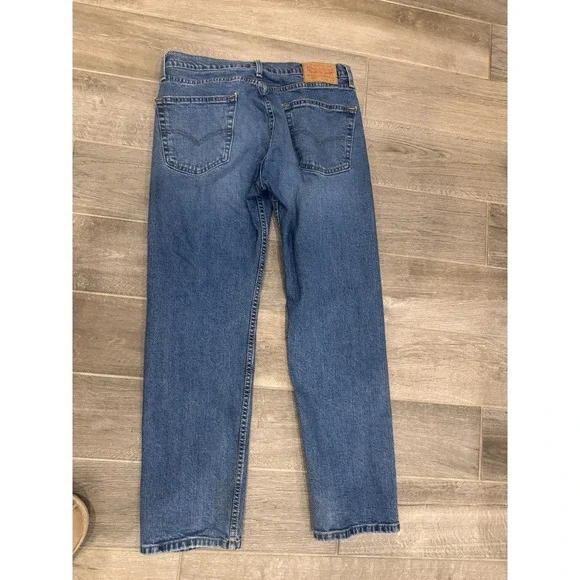 Levi's 505 Men's Jeans W32 L30 Blue Straight Leg Regular Fit Zip Fly Denim - Picture 2 of 6